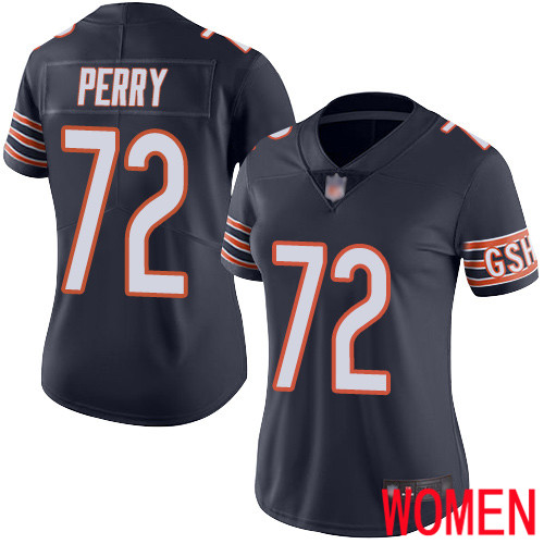 Chicago Bears Limited Navy Blue Women William Perry Home Jersey NFL Football #72 Vapor Untouchable->chicago bears->NFL Jersey